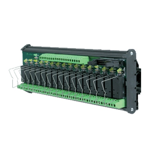 [XZ16124D] Multi-Channel socket without relay, Negative Common, 16 relays, SPDT, 24 Vdc
