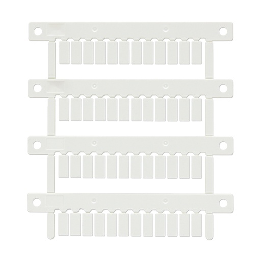 [41096] 10 x 8 mm Terminal Block Markers, Blank, White