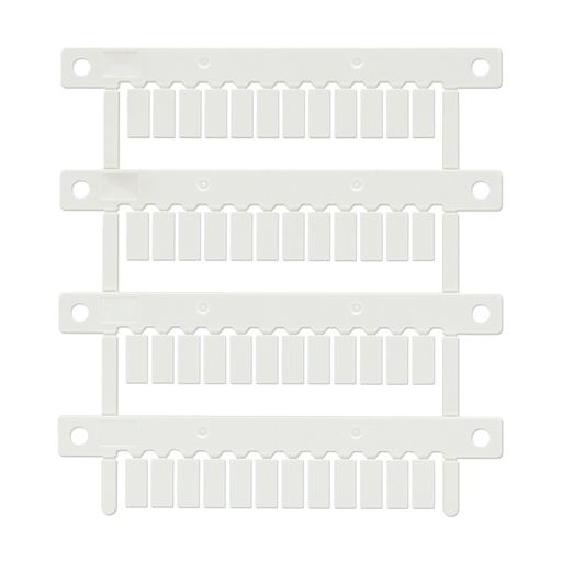 [41096] 10 x 8 mm Terminal Block Markers, Blank, White