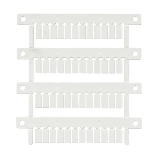 [41291] White 5x10mm Singular Terminal Block Markers for Popular Brands