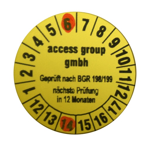 [990702] Circular label, PVC Film, Adhesive Vinyl, 100mm Diameter, white.