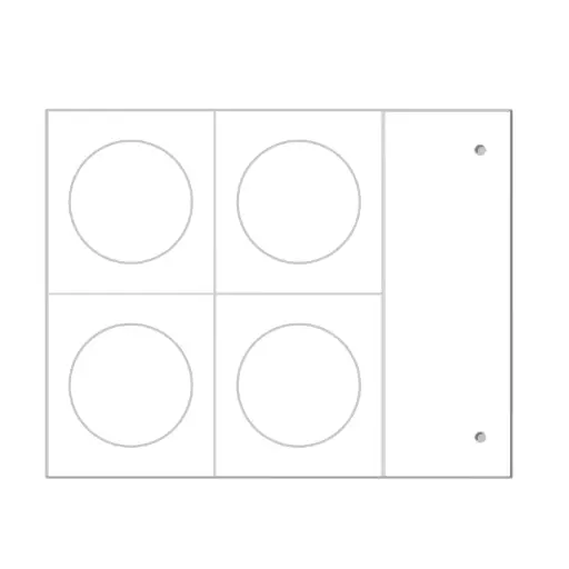 [990705] Circular label, Rigid PVC, Adhesive Vinyl, 100mm Diameter, White.