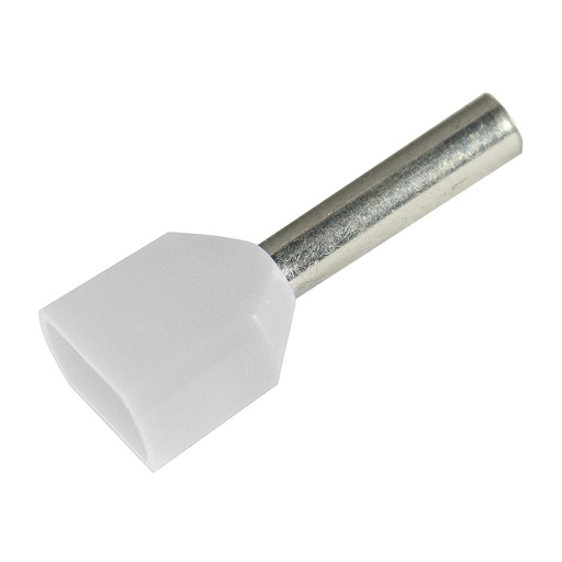 [2809760] ASI 2809760 (Type PKT508) Double Entry Wire Ferrule, 20 AWG,  White