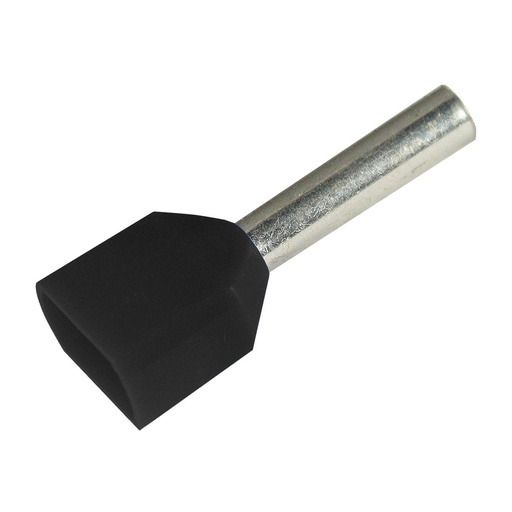 [2809810] ASI 2809810 (Type PKT1508)16 AWG Dual Wire Entry Insulated Wire Ferrule, Black