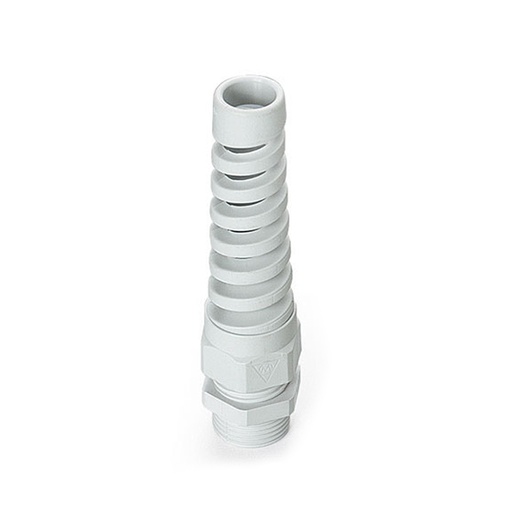 [3002225] M32 Spiral Cable Gland, Spiral Strain Relief Connector, Flexible Strain Relief, UL Listed, Gray