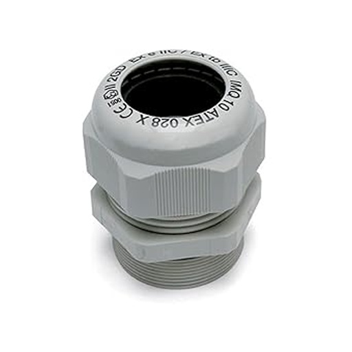 [3002762] M32 Plastic Hazardous Location Cable Gland, ATEX & Ex Rated, Gray, IP65