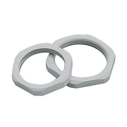 [3005530] PG16 Nylon Locking Nut, Gray, without collar