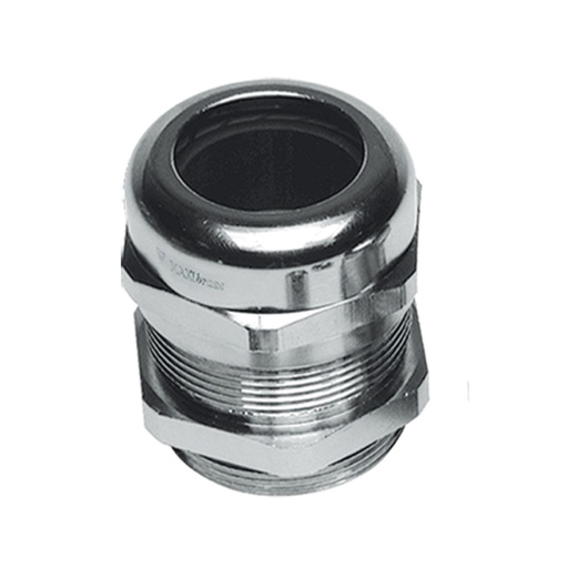 [3011410] M12 EMC Cable Gland, Nickel-Plated Brass, 3-6.5mm Clamping Range, IP68 Rated