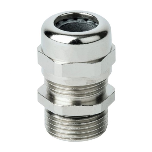 [3012660] M40 Nickel Plated Brass Cable Gland With Extended Threads, Waterproof, IP68 Rated