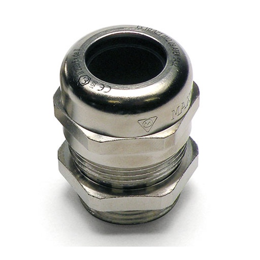 [3012814] ASI  M20 Hazardous Location Cable Gland, 10-13 mm Clamping Range, Nickel Plated Brass, ATEX, IP65