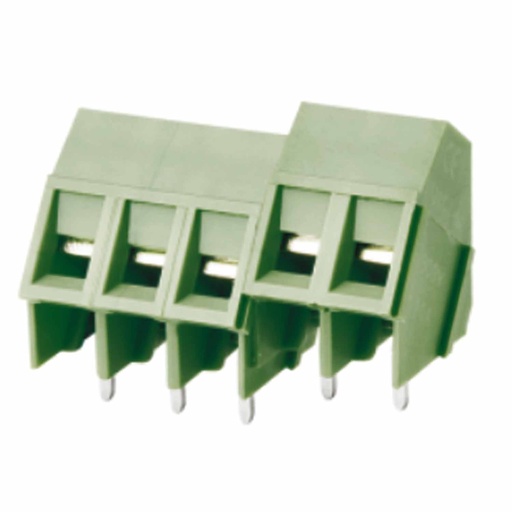 [ASIWJ103-5.0-4P] 5mm, 4 Position (2 Pin Each) Fixed PCB Terminal Block, 300 V, 20A, 24-12 AWG, Front Wire Entry, Screw Clamp