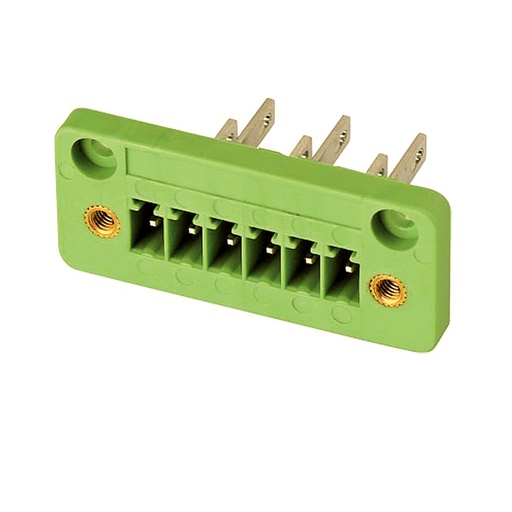 [ASIWJ15CDGM-3.81-10P] 3.81 mm Pitch Printed Circuit Board (PCB) Terminal Block Through Panel Header, 10 position
