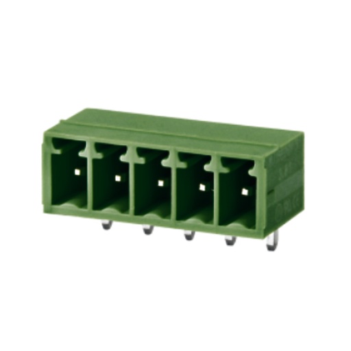 [ASIWJ15EDGRC-2.5-7P] 2.5 mm Pitch Printed Circuit Board (PCB) Terminal Block Horizontal Header, 7 Position
