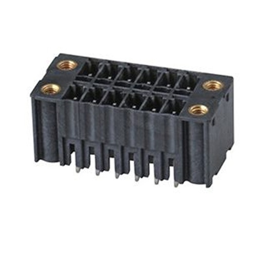 [ASIWJ15EDGVHBM-THT-3.5-11P] 3.5 mm Pitch Printed Circuit Board (PCB) Terminal Block Vertical Header with Screw Locks, Reflow