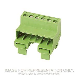 [ASIWJ2EDGRK-5.0-10P] 10 Position DIN Rail Mounted Terminal Block Connector, 5mm Spacing, Mounts On Mini 15mm DIN Rail