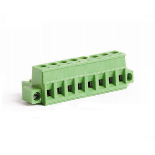 [CPF5-10FV] 10 Position Pluggable Terminal Block With Screw Locks, Screw Connector Terminal Wiring, 5mm Spacing, 24-12 AWG