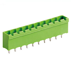 [CPM5.08-10VE] 10 Position PCB Terminal Block Header With Closed Ends, Vertical, 5.08mm Pin Spacing, Polarizing Ribs
