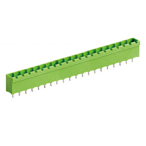 [CPM5-18VE] 18 Position PCB Terminal Block Header With Closed Ends, Vertical, 5mm Pin Spacing, Polarizing Ribs