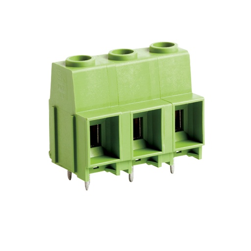 [PWT1-P12.7-2] 12.7 mm Pitch Fixed Printed Circuit Board (PCB) Power Terminal Block,  2 position Interlocked, up to 16 positions maximum, Screw Clamp