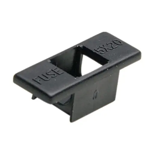 [BS232NE] Fuse Holder Safety Cover for 5x20mm PCB Mount Clips | Black Snap-On Protective Cover | Fits PTF-75NE / PTF-76NE / PTF-77NE / PTF-78NE | ASI BS232