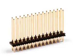 [973-9921-1-06] Board to Board Connector | Straight Male Breakable Header |  Double Row | 3 x 2 - 6 Pin | Total Pin Length 14.5mm, 8.7mm above/3.2mm below x 2.54mm Pin to Pin | Gold Finish | 3A, 500V AC | ASI 973-9921-106