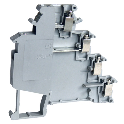 [ASI011173] 4-Level Sensor Actuator Terminal Block | 2 Common, 2 Feedthrough | 24–12 AWG | DIN Rail Mount |