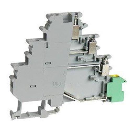 [ASI011176] Screw Clamp 4-Level terminal block with 3 feedthrough levels and Ground, 24-14 AWG
