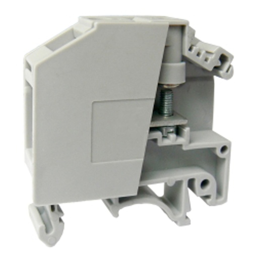 [DNU-ASI271061] DNU- Bolt Connection Terminal Block with Hinged Cap, DIN Rail Mount, 9mm Wide, 26-10AWG, 25A, 600V, ASI271061
