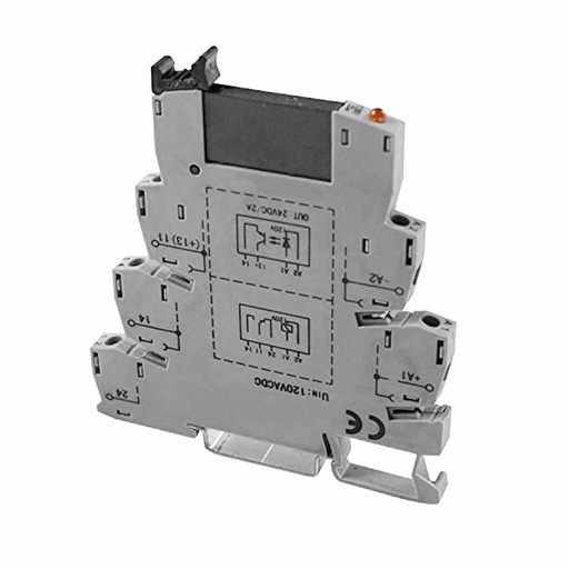 [ASI317007] Terminal Block Relay,120V DIN Rail Relay, 120V Solid State DIN Rail Relay, Pluggable 120V SSR