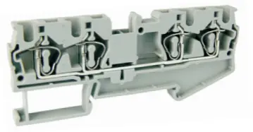 [ASI421029] 3-wire Spring Terminal Block, DIN Rail Mount 3 Wire Screwless Terminal Block,  28-10 AWG, 30A, 600V, ASI421029