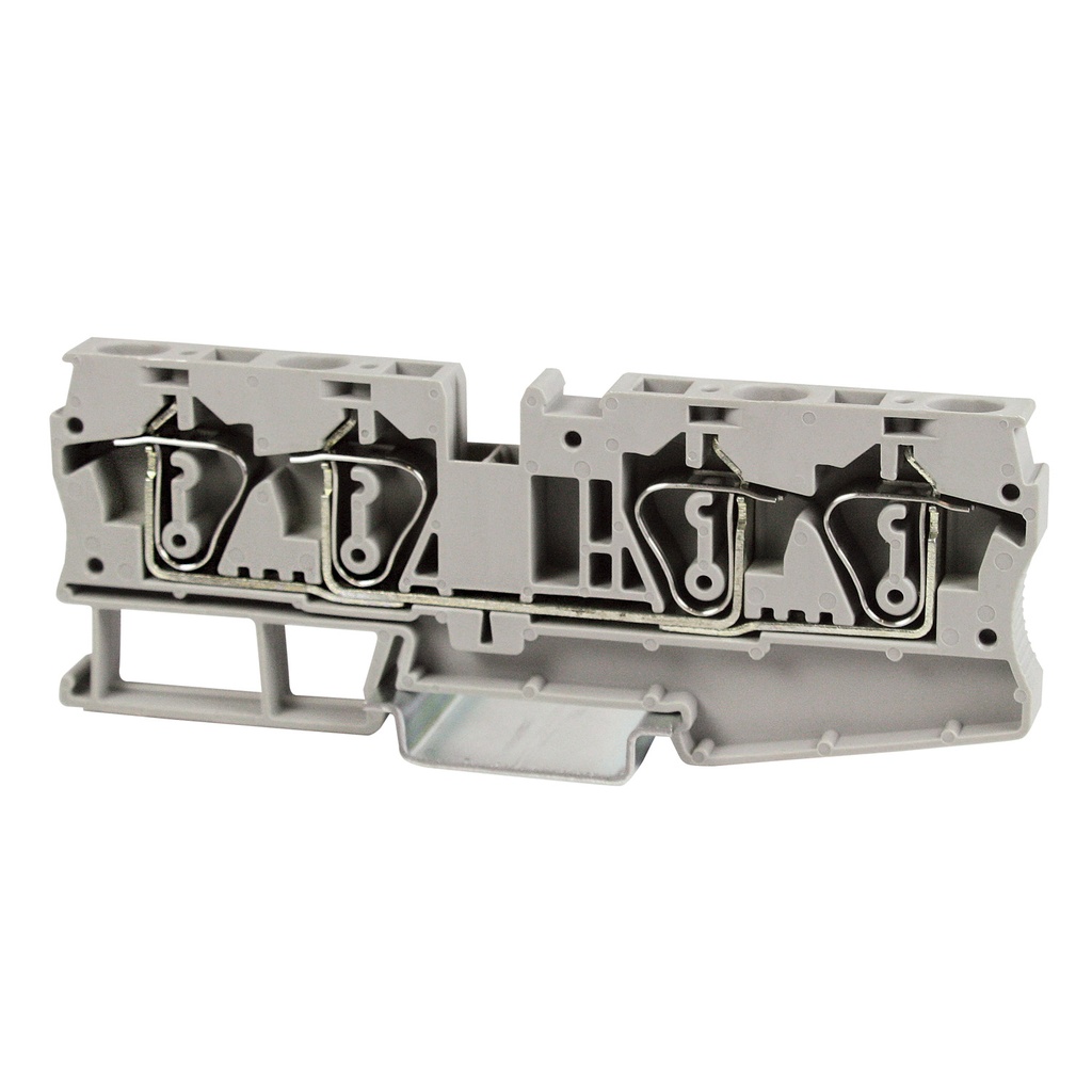 4-wire Spring Terminal Block, DIN Rail Mount 4 Wire Screwless Terminal ...