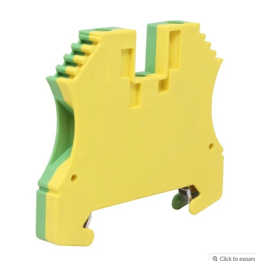 [ASI431009] Feed Through Ground Terminal Block - 1 Circuit | Screw Clamp Terminal | 35A, 600V | 22-12 AWG | 6mm Wide | UKJ-W4JD | ASI431009 | 1492-JG4 | ALLEN BRADLEY EQUIVALENT 