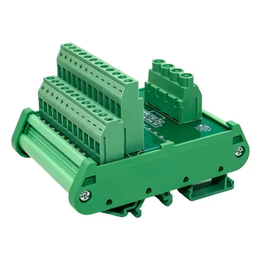 [ASI471078] DIN Rail Power Distribution Module | 2 Inputs | 12 Outputs | 250VAC/DC | 30A Max | Alternative to Phoenix Contact 2315269 | ASI471078