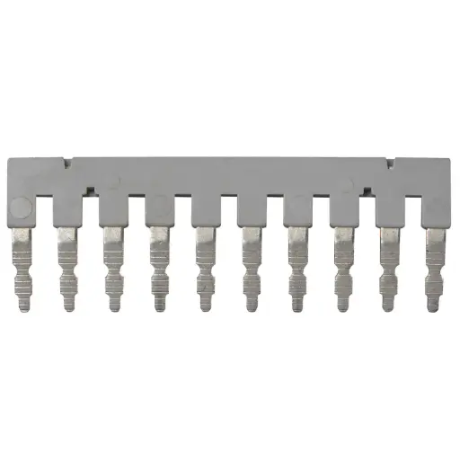 [ASIUEB1012] 10 Position | Grey Internal Bridge Jumper | Push-In Fully Insulated | 12mm Spacing | UEB 10-12 External Jumper