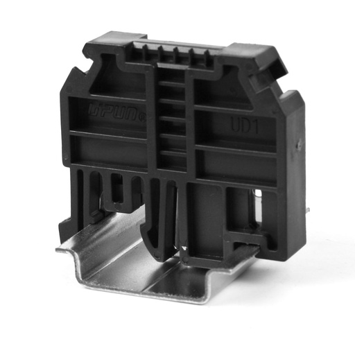 [ASIUD1B] DIN Rail End Stops | Snap-Lock, Black DIN Rail End Anchor, Stainless Steel Clip, No Screws Required | ASIDU1B