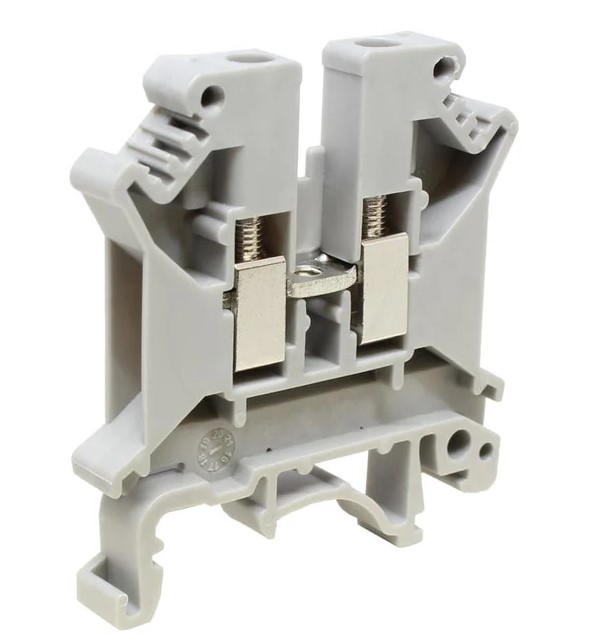 ASI UK5N Feed Through Terminal Block, DIN Rail Screw Terminal Block, 6