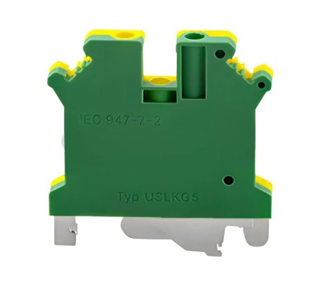 [ASIUSLKG1.5N] Ground Terminal Block | 30-14 AWG | DIN Rail Mount | Screw Terminal | 4.2mm Wide | UL Listed | ASIUSLKG1.5N