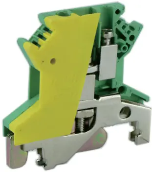 [ASIUSLKG2.5] Ground Terminal Block, DIN Rail Mount, 2-Wire, 30-12 AWG