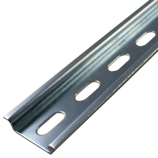 [PR005-1000MM] 35mm x 7.5mm Slotted DIN Rail | Precut Length: 1000mm (39.4") | TH35-7.5 Steel Rail | RoHS Compliant | Pack of 10