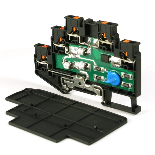 [ASIUTJP-2JD-24] 4-20mA & 0-10V Analog Signal Surge Protector | UL Listed | Three-Stage Circuit Protection | 24V DC Powered | DIN Rail Mount Surge Protector | 500A Surge Rating | ASIUTJP-2JD-24