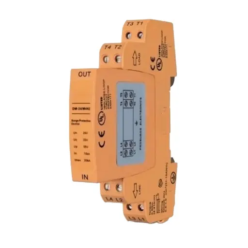 [ASIDM48-M2N1] ASI DM48-M2N1 | RS232C Surge Protector  | 2-Wire | 2-Stage Protection Circuit | 12V DC | SCCR 5kA | Application: High Frequency Network Data Circuit Protection, 0-20mA, 4-20mA Current Loop, TTY 4-20mA, TTY, TTL | UL 497B Compliant