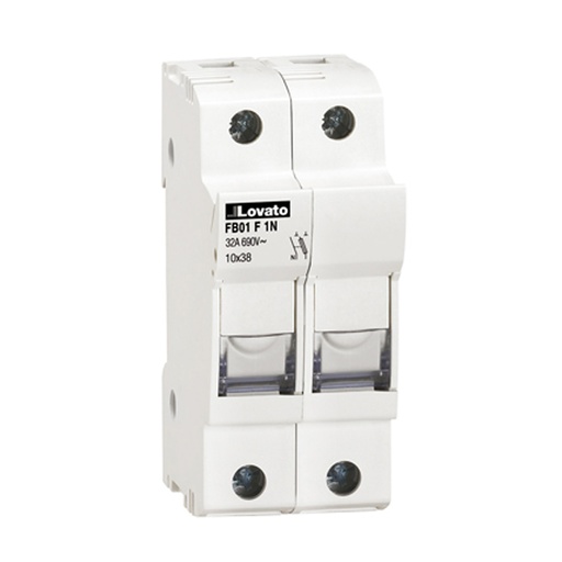 [AFB01F1N] Fuse Holder UL Recognized And CSA Certified, For 10X38mm Fuses. 32A, 1P+N