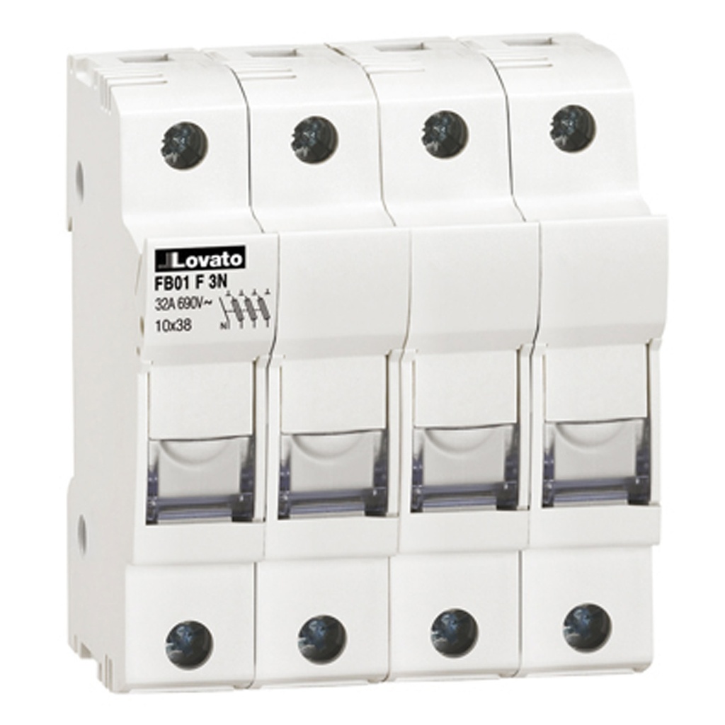 DIN Rail Mounted Midget Fuse Holder, UL, 3 Pole + Neutral ...