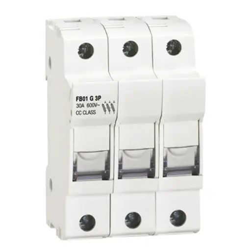 [AFB01G3P] ASI AFB01G3P DIN Rail Mounted Class CC Fuse Holder | 3 Pole, 30A, 600V DC, 18-8 AWG, Screw Clamp Connections, UL Listed, CSA Approved