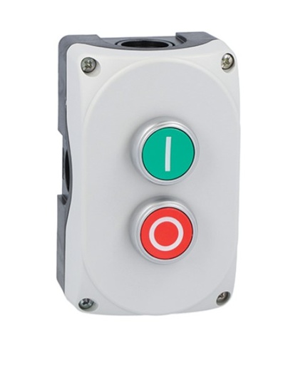 [GCSP-2H-105] Local Control Station Motor Start Stop Push Buttons, Gray Polycarbonate Housing, Horizontal Mount, GCSP-2H-105