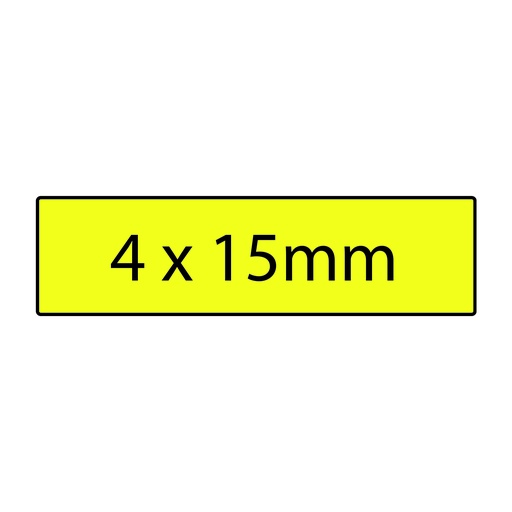 [42042B] Cable Tags 4mm Precut, Push-In, 4X15 mm, Yellow