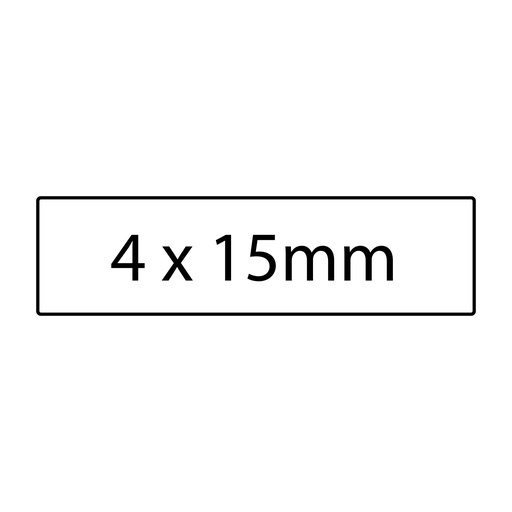 [42092B] 4mm precut push in markers for 15mm PMF holders, white
