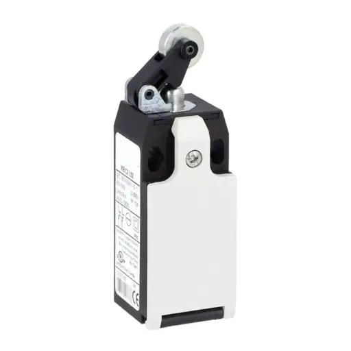 [KBC2S02N] Center Push Roller lever Limit Switch, snap action, 2 N.C. Contacts, Metal Roller