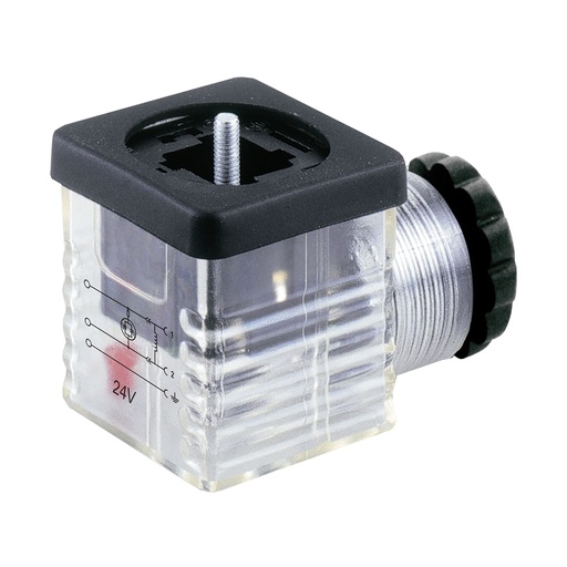 [G1-TU2-L01] Field Wireable DIN 43650-A, 2 Poles, PG9/11 Cable Gland, 24V AC/DC