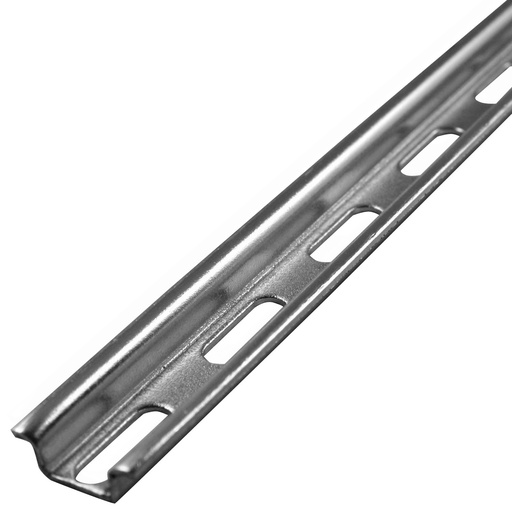 [PR010] 15X5.5mm Mini Steel Slotted DIN Rail, 2 Meters